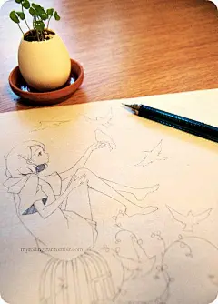 那些手稿里的美丽小情节 - 插画图片_插画师_插画壁纸_场景插画_yidodo.net - 意兜兜