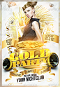 Print Templates - Club Sessions l Gold Party Flyer | GraphicRiver