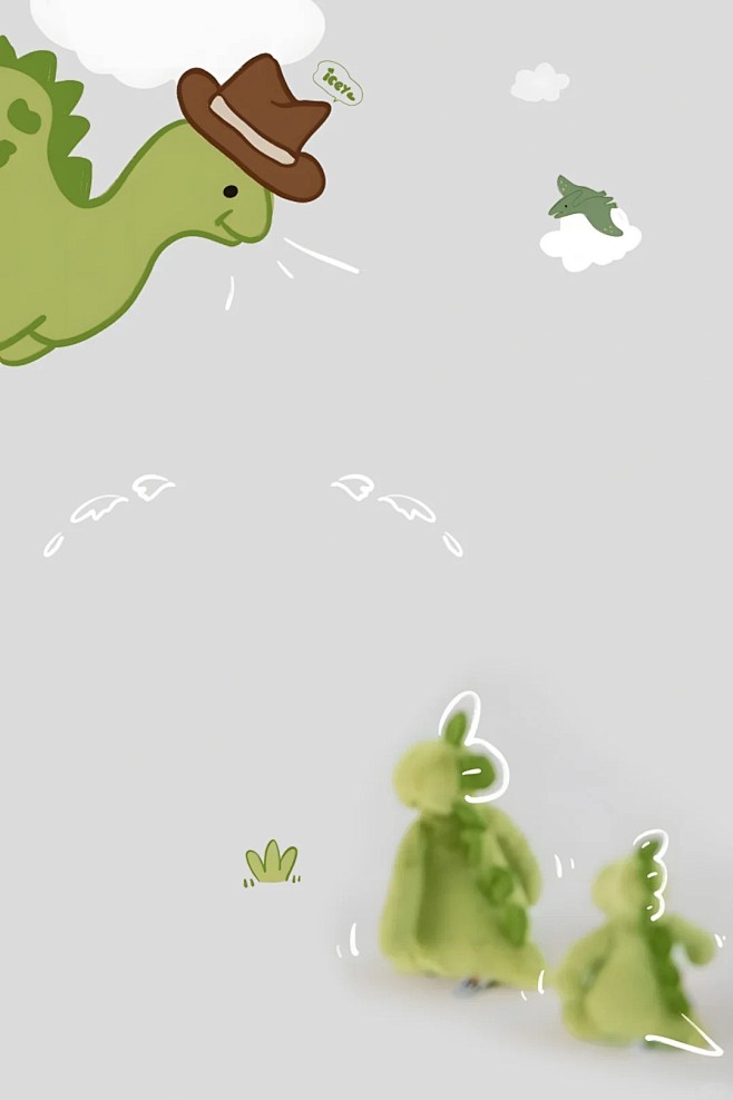 卡通恐龙主题儿童背景素材_3_清风明月摄...