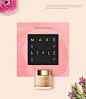 韩式春季化妆品彩妆海报模板Korean spring cosmetics poster template#tiw036a39513