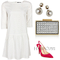 【图】造型日历2014春季篇：艾玛·罗伯茨 (Emma Roberts)  尽显优雅名媛风，白色连衣裙+尖头高跟鞋
