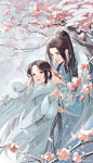 绘古风人物系列-一双... 古装情侣&美人背影 & 古风美人&手绘情侣头像&古风场景&古风意境&古风手绘&古风风景&唯美古风&一生一世一双人...(658×1148)