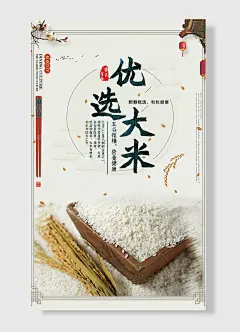 美食大米选优谷杂粮营养健康绿色食品稻谷米白色