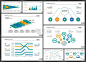 Creative business infographic slide templates set 