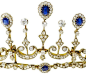  A late 19th century sapphire and diamond tiara/necklace combination, circa 1890.@北坤人素材