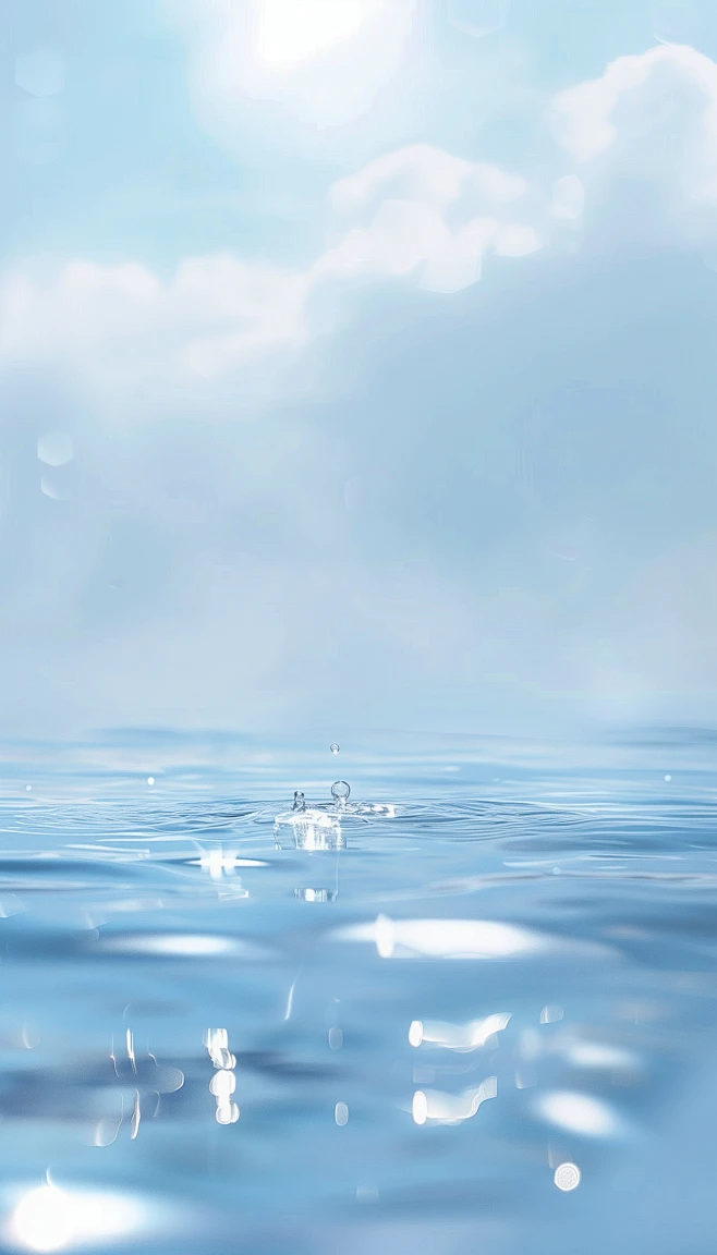 浅蓝色水面背景-花瓣网