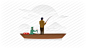 men-fishing-on-lake-ui-banner-preview #人物# #扁平# 采集@GrayKam