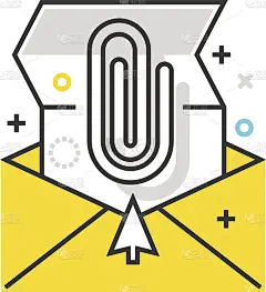 彩色邮箱附件图标