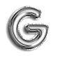 金色银色玫瑰金质感英文字母数字文字派对气球字PSD元素PNG素材
