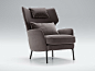 Upholstered fabric armchair with armrests ALEX | Armchair by Sits