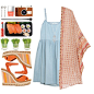 A fashion look from May 2016 featuring light blue dress, cotton slip and high heel sandals. Browse and shop related looks.