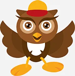 展翅卡通猫头鹰矢量图高清素材 卡通风格 可爱手绘猫头鹰 展翅 展翅的猫头鹰 扁平风格 鸟类 矢量图 免抠png 设计图片 免费下载