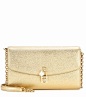 Dolce Pochette metallic leather shoulder bag : Dolce Pochette gold metallic leather shoulder bag