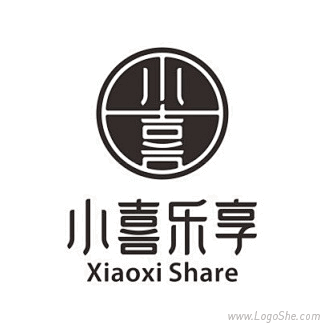 小喜乐享字体Logo设计http://w...