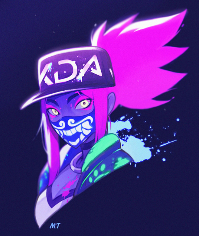 K/DA fan art2, M T :...