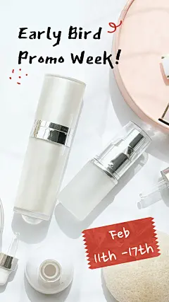 Fashion Skincare Products Early Bird Promo Week Ecommerce Story