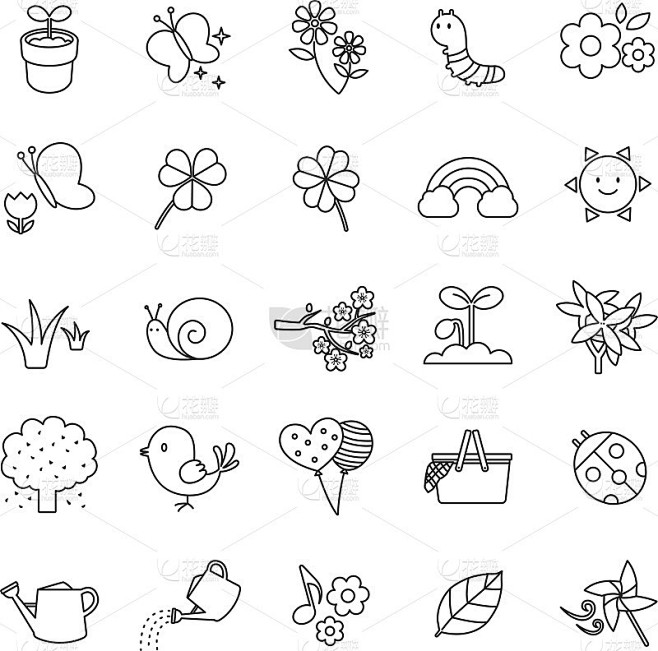 Spring勾勒出矢量图标