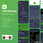 45屏绿色环保品牌公司手机应用设计套件 Carbonery Mobile UI Kit