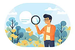 人才招聘查找搜索扁平风插画