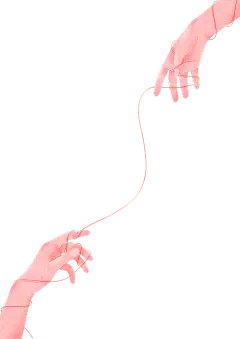 梦幻手手绘插画七夕节红线图片