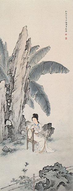 com采集zyv0mfu0采集到古画2【 陶冷月 1931年作《霜月寒梅图》】