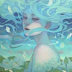 手绘素材 | 日本插画师平野実穂的一组唯美人物插画作品 : 日本插画师平野実穂(Miho Hirano) 一组唯美人物插画作品，她的个人网站设计也是超美： mihohirano.strikingly.com