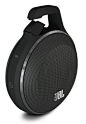 JBL Clip.  This bluetooth wireless speaker was built for durability & designed with an integrated carabiner clip, making it easier to hang up, clip on, & carry around with you. Available in black and 4 other colors.