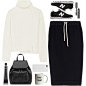 A fashion look from November 2015 featuring collared shirt, black skirt and black sneakers. Browse and shop related looks.