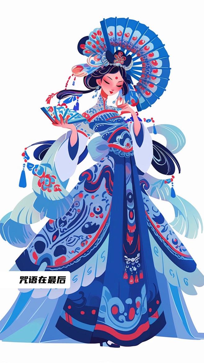 敲击Ai绘画寺：东方韵律：丝路花神的雅致...