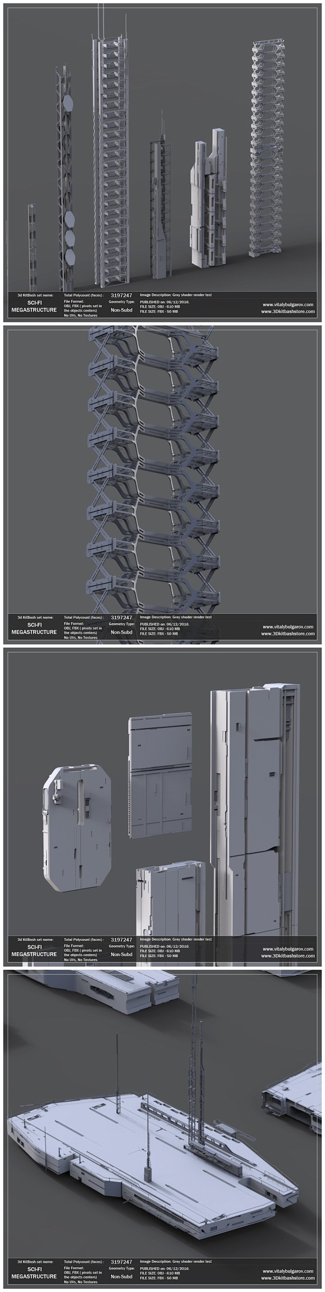 游戏美术素材 3D模型科幻机械环境场景 ...