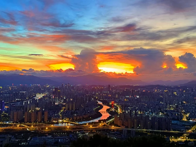 9.16 的福州晚霞好看的令人发指！！！...