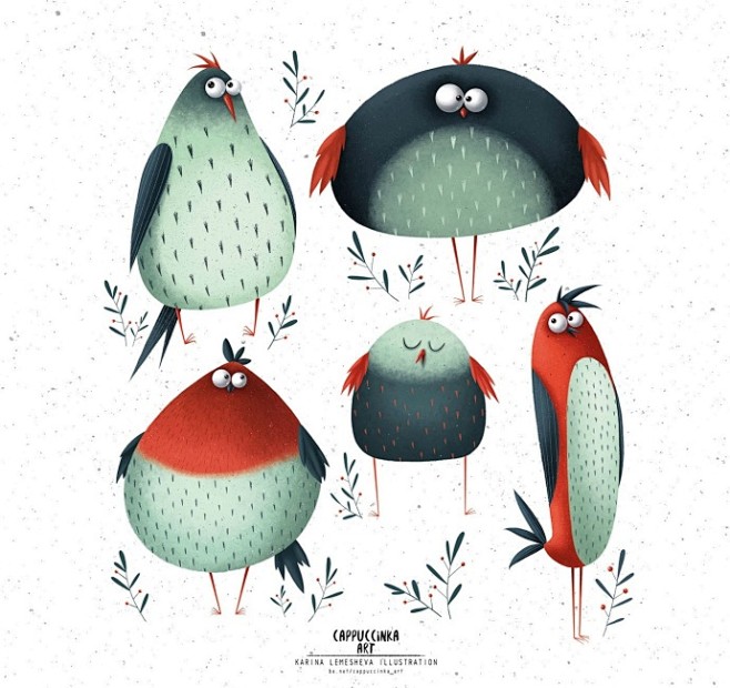 The birds插画设计 ​​​​