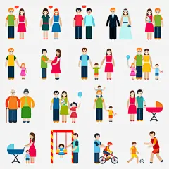 一家人免抠素材_新图网 https://ixintu.com 卡通 人物 卡通人物 插画 爸爸妈妈