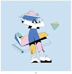 线性互联网插画人物