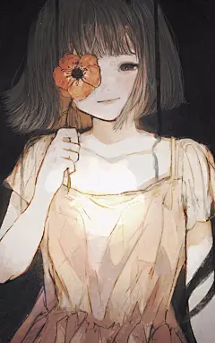 Orie日本插画师，她的画给人一种细腻清新、温暖又宁静的感觉，似乎一张使用了梦幻滤镜的照片。主题大多为各种风格的少女，表情刻划得十分生动，或宁静，或淡然，或忧伤。个人认为其画风应该是从水彩上延续的，清淡的色彩，叠加有层次的纹理，不过我认为最值得从Orie身上思考的是水彩的思路：刻画细节是为了看起来有丰富细节给人遐想，而不是真的还原细节。 (55)