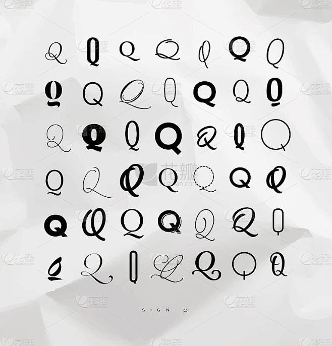 将符号q设置为字母