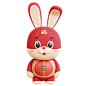 三维渲染中国农历传统新年卡通兔子3D插画_AL-60_3D-Character-Chinese-Rabbit-Idle-Pose