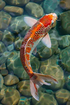 高清锦鲤跳水摄影图片