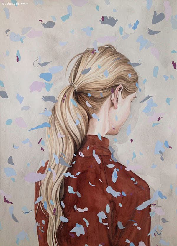 超现实主义 肖像插画 油画 抽象艺术 手绘插画 手绘 人像插画