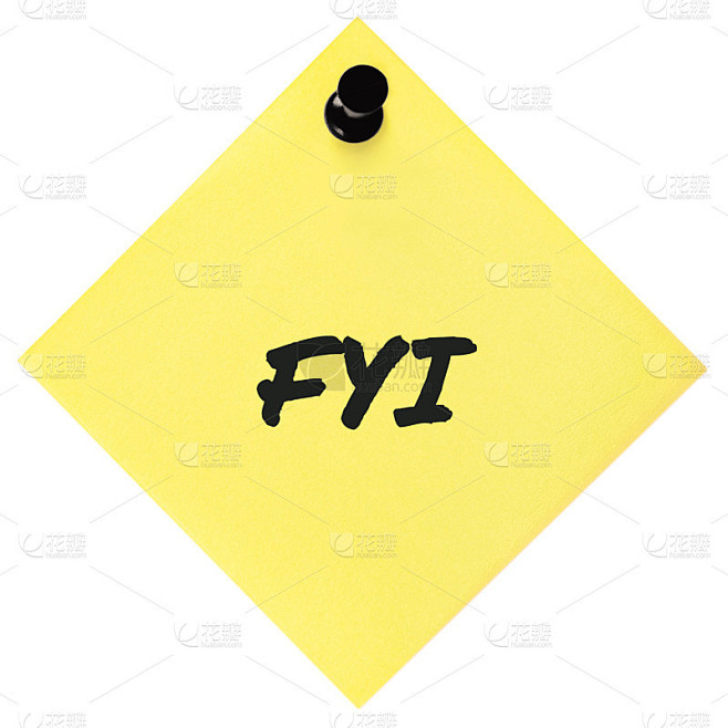 For your information initialism For FYI黑色标记写的缩写文本，