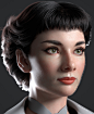 Audrey Hepburn Ver2 WIP, Tomonori Shimizu : I am practicing modeling by improving the model I created earlier.
I am also learning new hair material of V-ray next and ornatrix for maya.