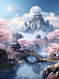 midjourney生成：桃花潭水深千尺