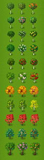 trees bushes game objects Social game