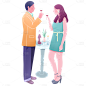 扁平-相亲人物创意贴纸