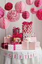 Gift Section of the Party - Regalos fiesta rosa: 