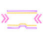 霓虹灯光发光霓虹灯效果招牌边框装饰PNG免抠图片PS后期合成素材
