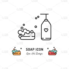 品牌名称,极简构图,计算机图标,细的,线条,肥皂,白色,分离着色,轮廓,设计