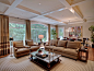 Canterbury, Michigan - transitional - living room - detroit - DesRosiers Architects