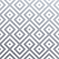 几何银色无缝图案与闪光纹理的抽象方块在白色的背景。矢量银色闪闪发光的装饰无缝瓷砖或现代背景织物样本设