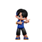 Man showing finger on mouth  3D Illustration